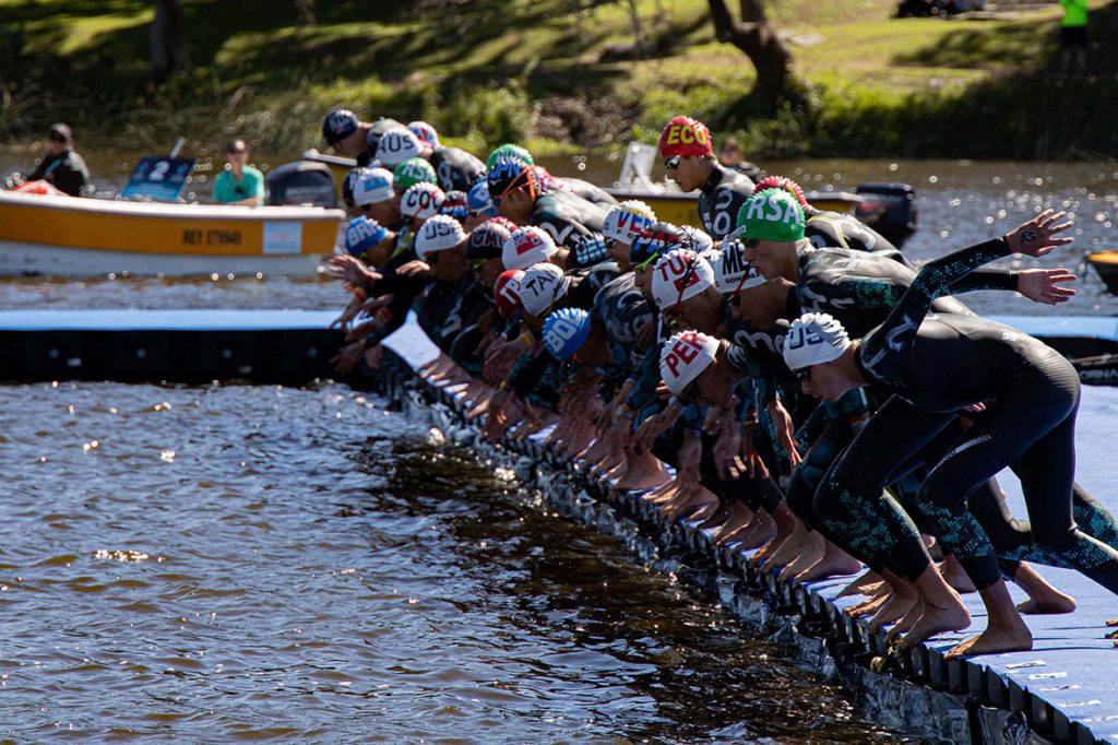 El lago del Parque del Sur fue escenario de un histórico Mundial Juvenil de Aguas Abiertas