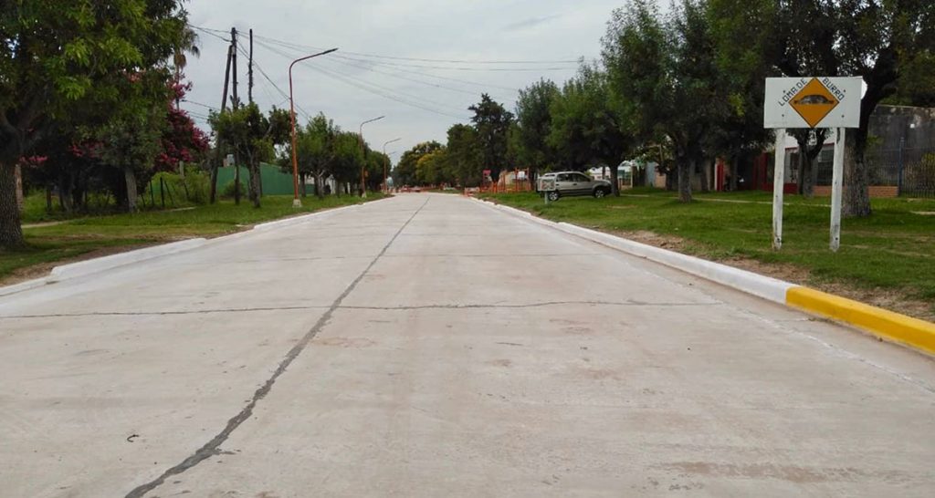 Se habilitó en Arroyo Aguiar la obra de pavimento en la Avenida Corrientes