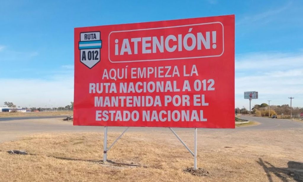 Señalizan con carteles las rutas nacionales sin mantenimiento en la provincia de Santa Fe