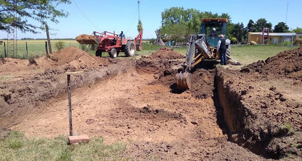 En Cululú comenzaron los trabajos de construcción de una pileta de natación