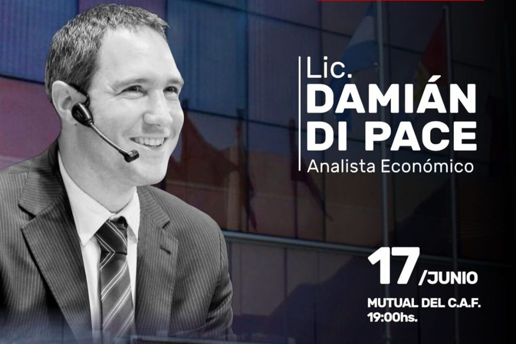 El reconocido analista económico Damián Di Pace disertará en Franck