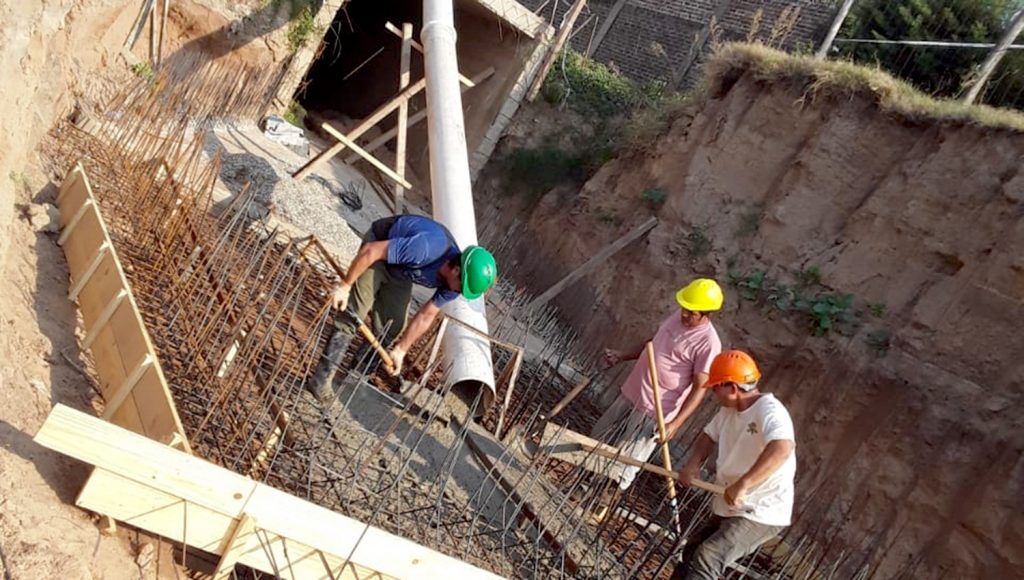 Avanza la construcción de una estación de bombeo en Santa Rosa de Calchines