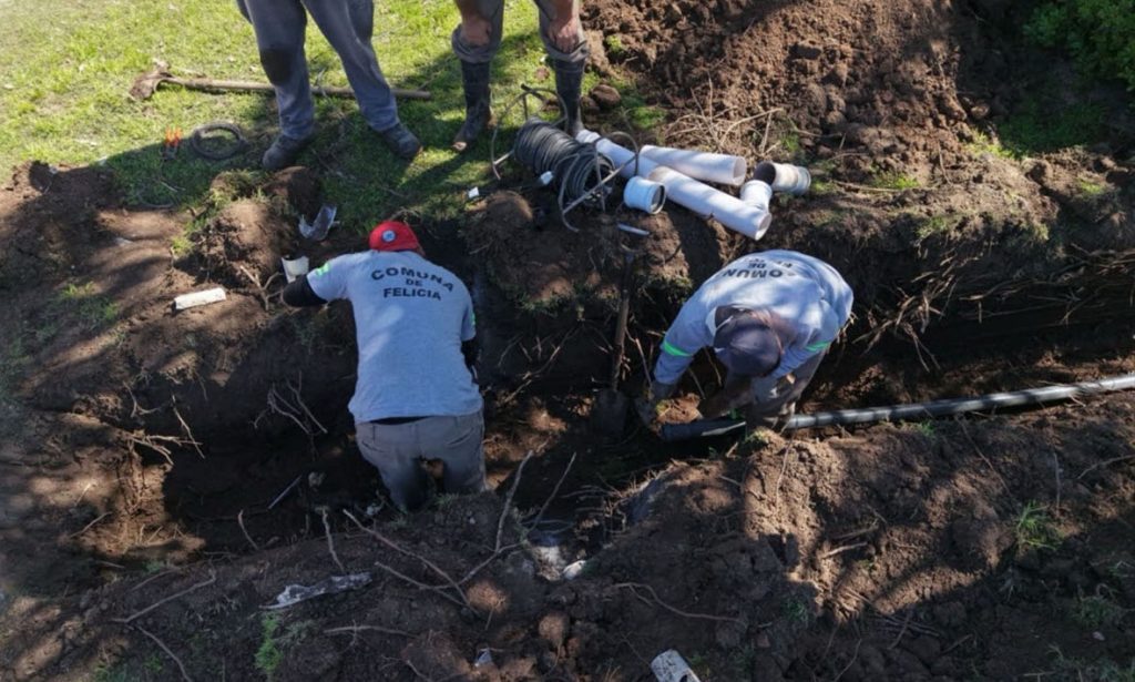 En Felicia, está cerca de finalizar la obra para optimizar el servicio de agua potable