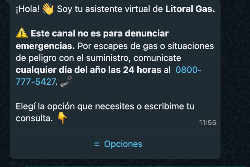 Litoral Gas puso en línea su asistente virtual para estar más cerca de los clientes