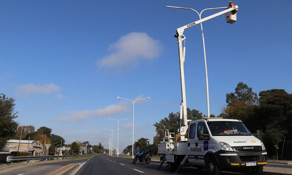 Terminó la reparación de las luminarias en los primeros seis kilómetros de la Ruta Provincial N° 1