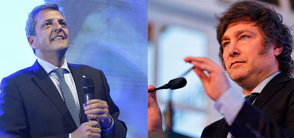 Sergio Massa y Javier Milei definirán en segunda vuelta quién será el próximo Presidente
