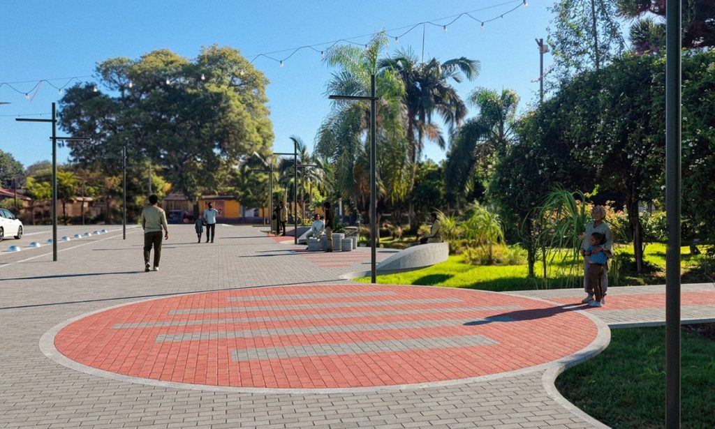 La localidad de Santa Rosa de Calchines comenzó con la obra de transformación de su centro urbano