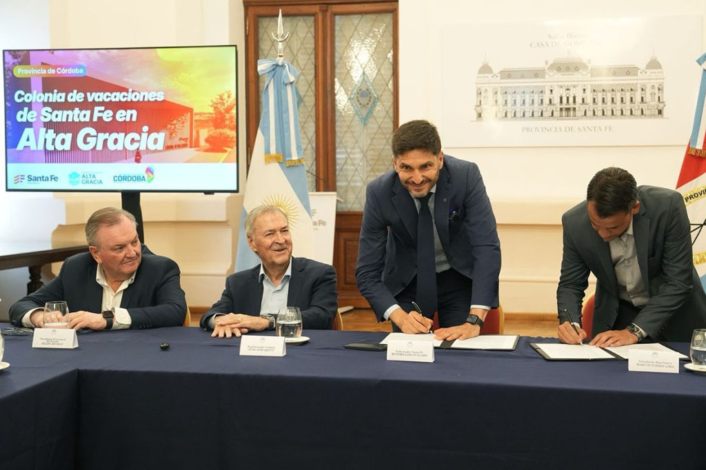 Se firmó un convenio para poner en valor el predio de la Colonia de Vacaciones de Santa Fe en Alta Gracia