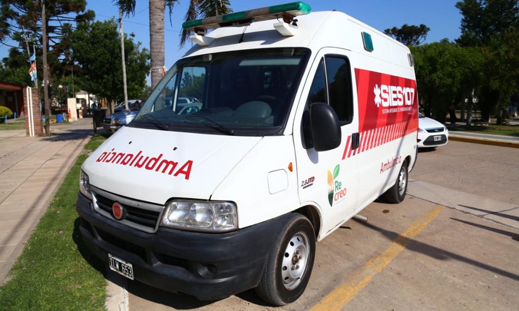 El servicio de ambulancias de la ciudad de Recreo registró numerosas salidas durante el 2021