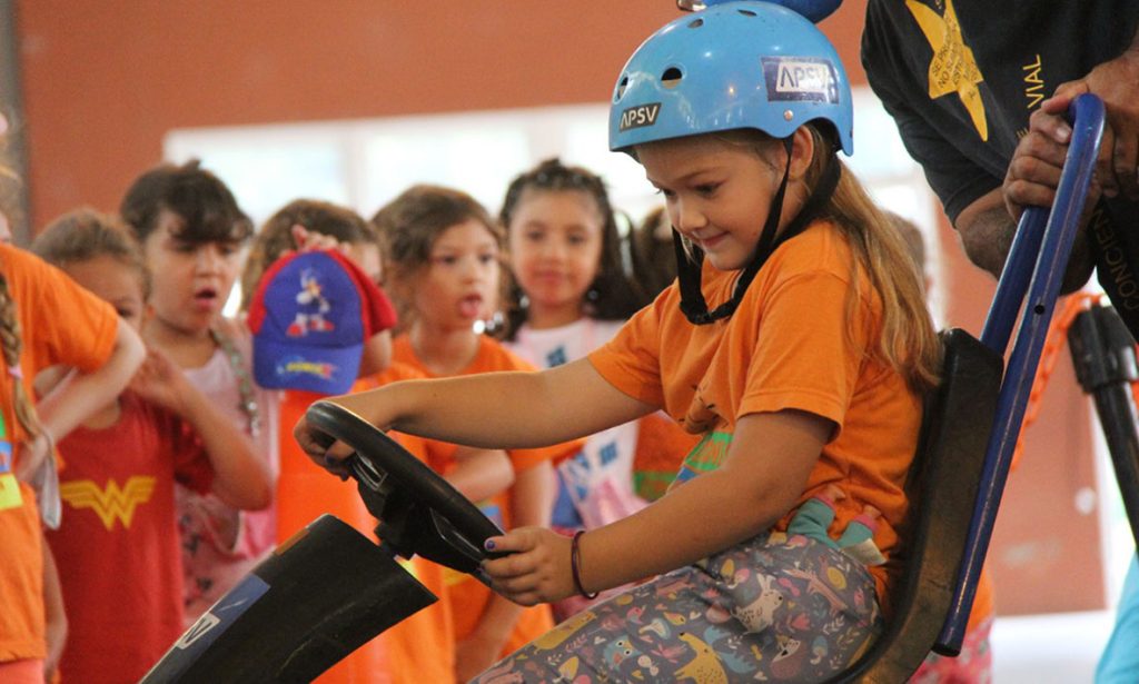 En el Polideportivo de Recreo se realizó una capacitación vial para niñas y niños