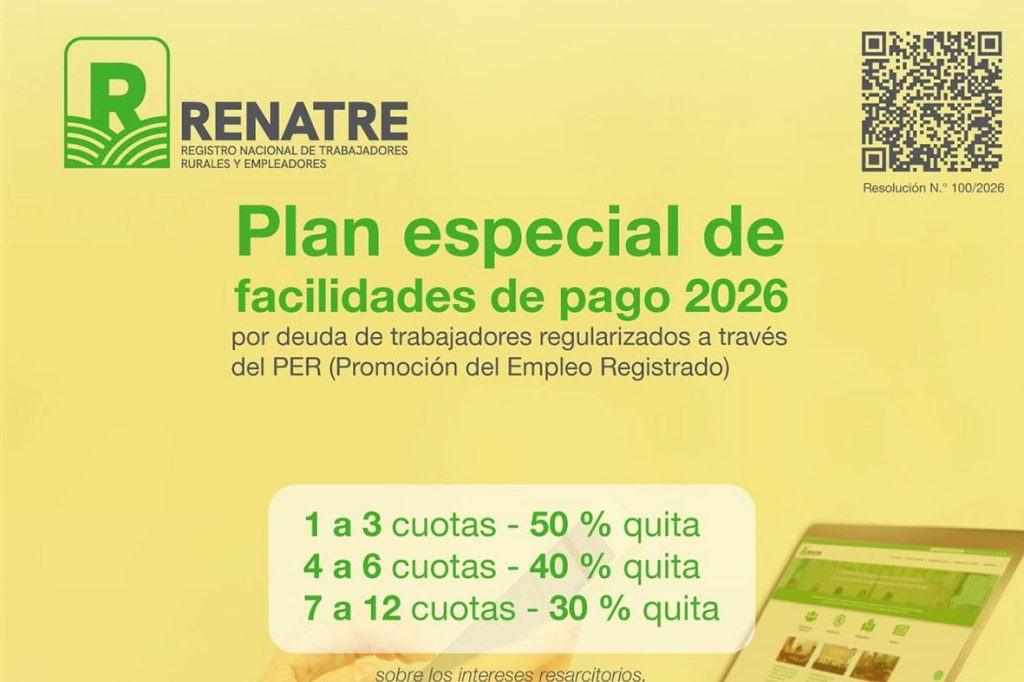 El RENATRE aprobó un plan especial para regularizar deudas de la seguridad social rural
