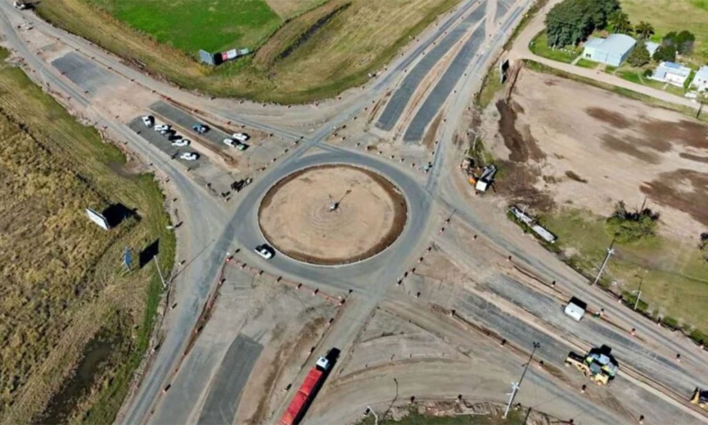 La obra de la rotonda de Arrufó avanza a pasos sostenidos hacia su etapa final