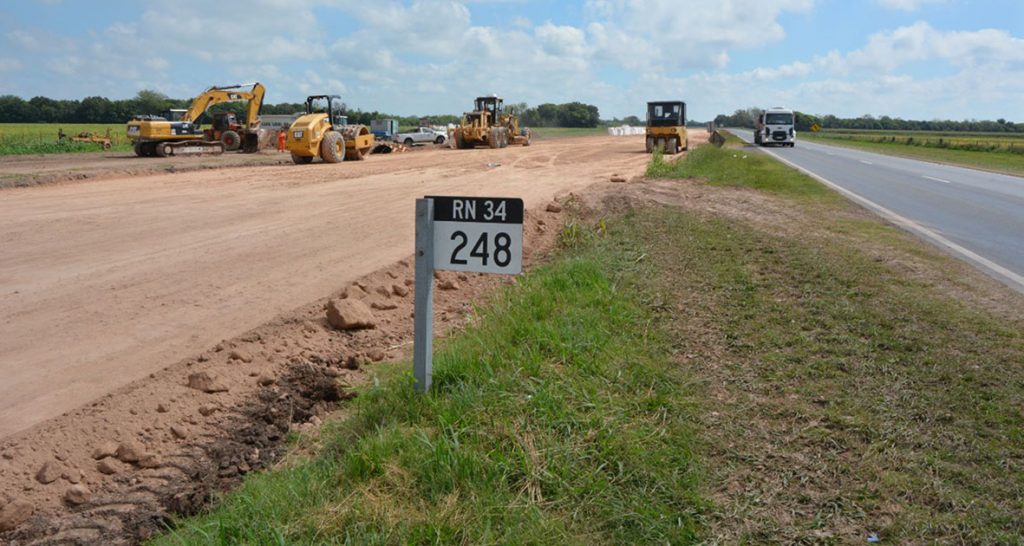 Se abrieron nuevos frentes de trabajo en la autopista de la Ruta Nacional 34 entre Ataliva y Sunchales