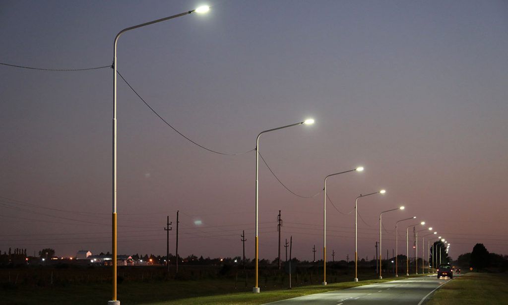 Fueron inauguradas obras de iluminación led en el acceso a la localidad de San Agustín