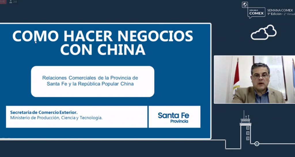 El secretario de Comercio Exterior provincial expuso en la novena edición de la Semana Comex