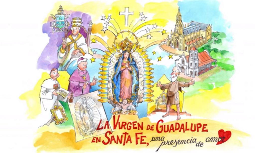 La devoción santafesina a la Virgen de Guadalupe en dibujos para niños