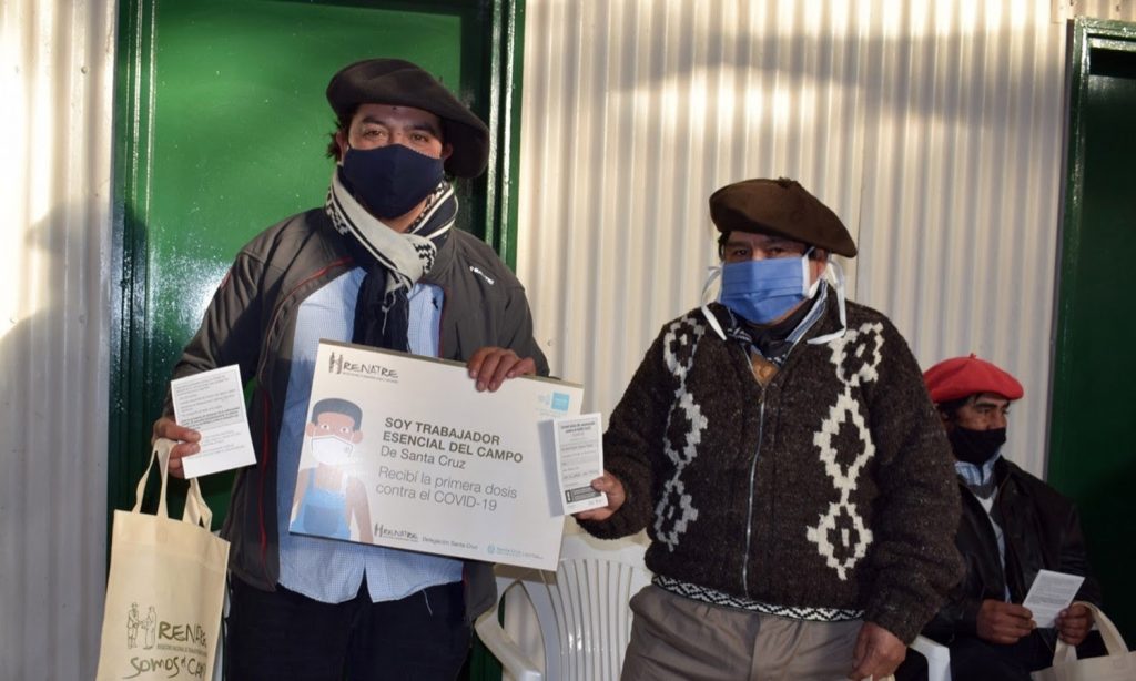 El RENATRE destacó los avances en la vacunación de trabajadores rurales contra el Covid-19